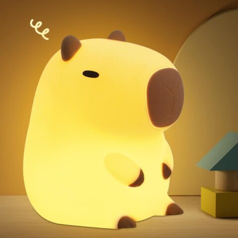 Capybara Night Light – Cute LED Tap Lamp
