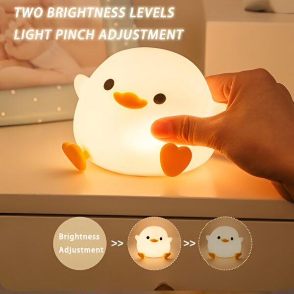 Doudou Duck Silicone Night Light USB Charging Companion Sleep Patting Light