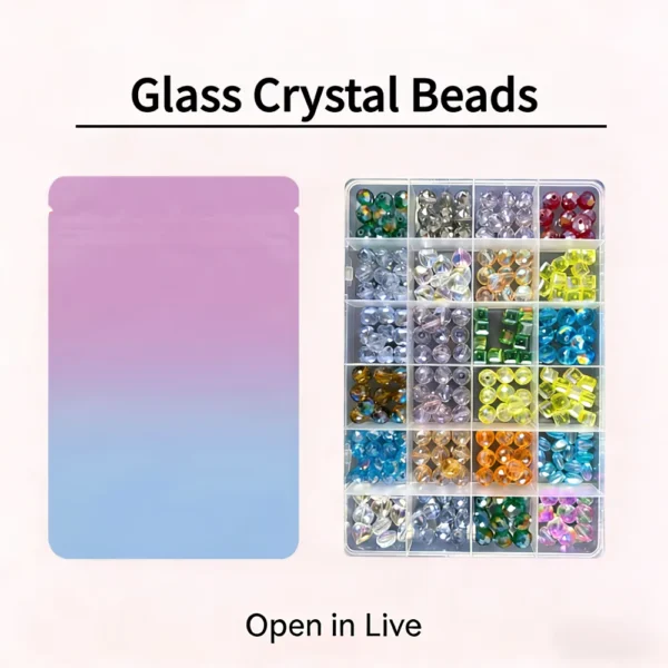 DIY Glass Crystal Beads Lucky Bags Has Surprise-Open in Live