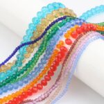 2-3mm flat beads colorful crystal glass beads DIY loose beads