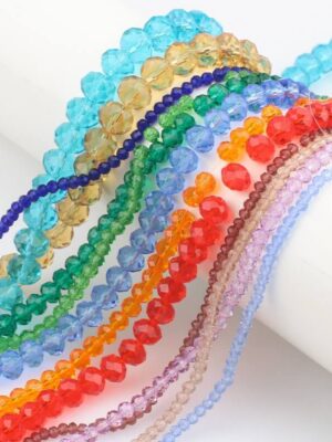 2-3mm flat beads colorful crystal glass beads DIY loose beads