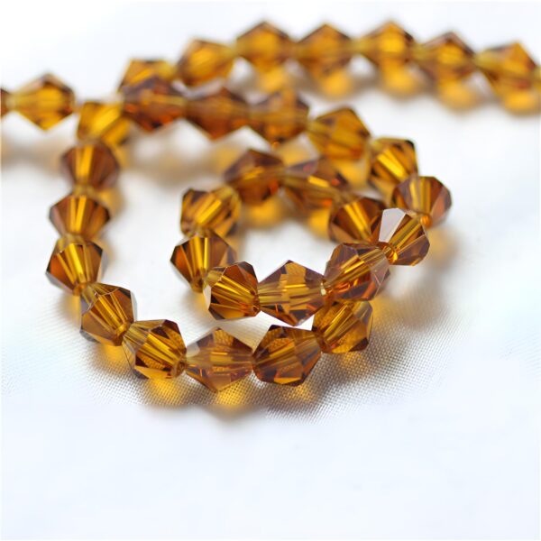 8mm Diamond-Shaped Pointed Crystal Glass Loose Beads