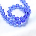 8mm Diamond-Shaped Pointed Crystal Glass Loose Beads