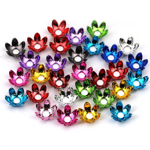 17mm Lotus Flower Metal Petal Beads, DIY Jewelry Supplies