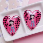 Large Heart Letter Cartoon Print DIY Bead Charm Accessory