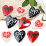 Large Heart Letter Cartoon Print DIY Bead Charm Accessory