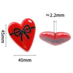 Large Heart Letter Cartoon Print DIY Bead Charm Accessory