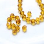 8mm Diamond-Shaped Pointed Crystal Glass Loose Beads