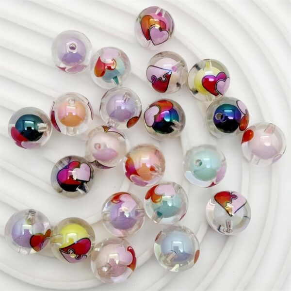 Clear Acrylic Heart Beads - DIY Multipurpose Jewelry