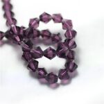 8mm Diamond-Shaped Pointed Crystal Glass Loose Beads