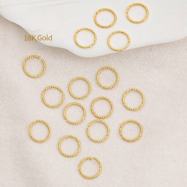 18K Gold-Filled & Silver DIY Stamped Closed Rings Findings