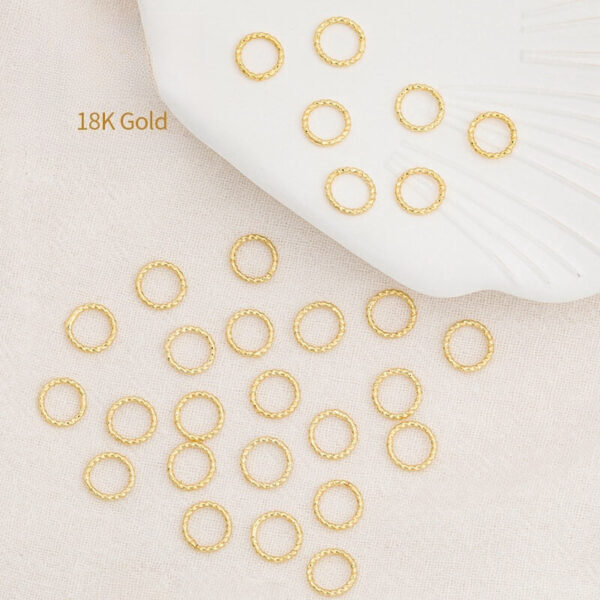 18K Gold-Filled & Silver DIY Stamped Closed Rings Findings