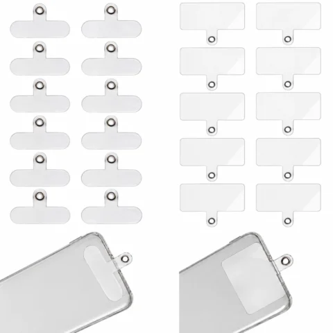 50 PCS PVC Phone Strap Tabs – 2 Styles for Phone Charms & Lanyards