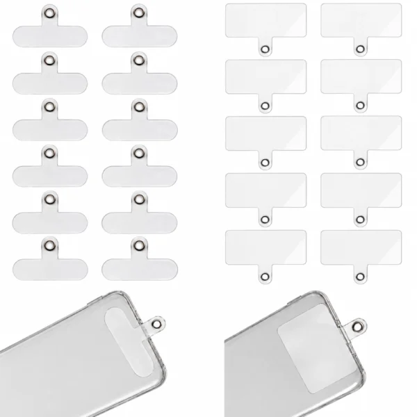 50 PCS PVC Phone Strap Tabs – 2 Styles for Phone Charms & Lanyards