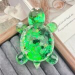 Large Flashing Liquid Sand Turtle Oil-Filled DIY Ornament