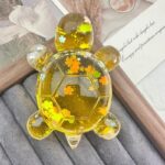 Large Flashing Liquid Sand Turtle Oil-Filled DIY Ornament