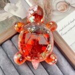 Large Flashing Liquid Sand Turtle Oil-Filled DIY Ornament