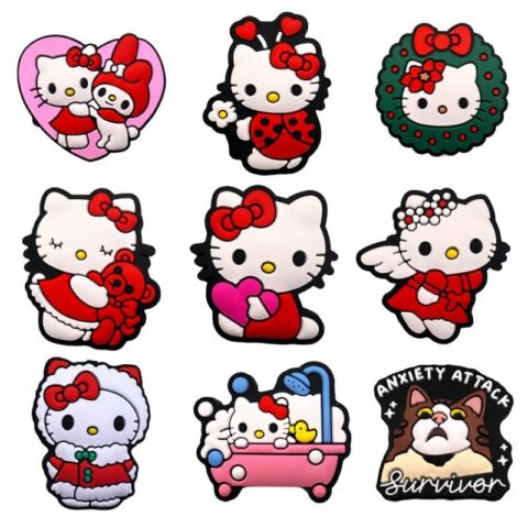 KT Cat Silicone Beads – Soft Cartoon Beads for DIY Jewelry