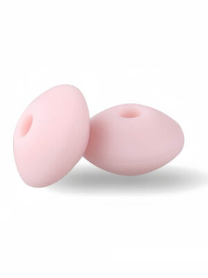Silicone flat bead pink