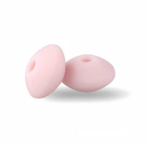 Silicone flat bead pink