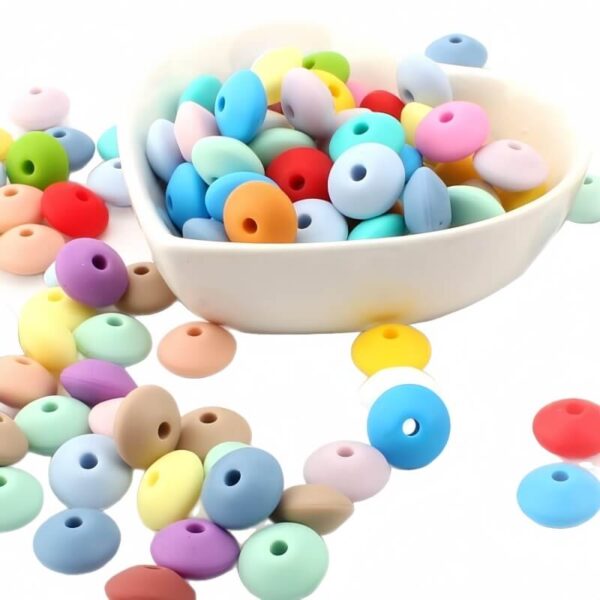 12MM Colorful Silicone Abacus Beads for DIY Jewelry