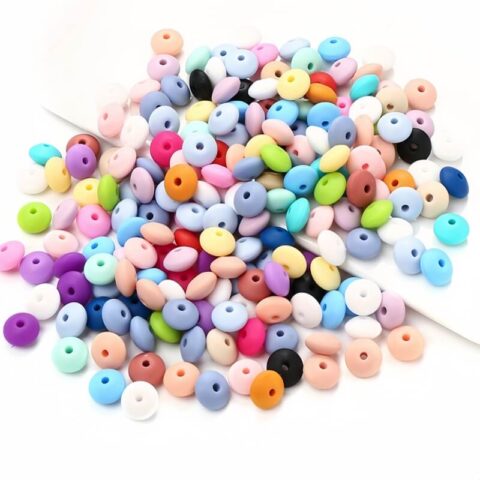 12MM Colorful Silicone Abacus Beads for DIY Jewelry