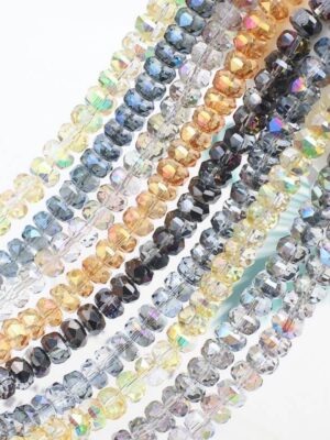 5×8mm Faceted Crystal Rondelle Beads – For Phone Charms