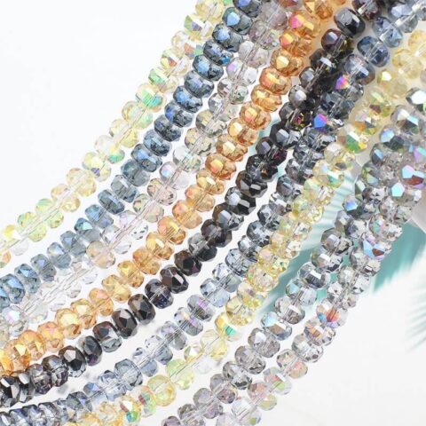5×8mm Faceted Crystal Rondelle Beads – For Phone Charms