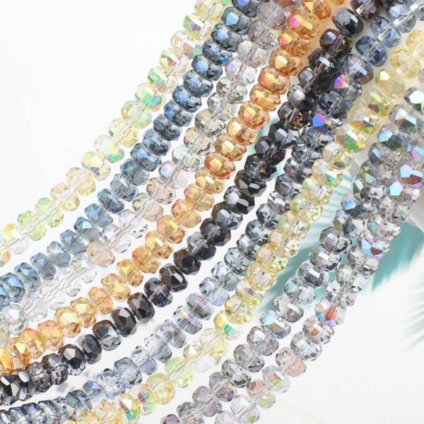 5×8mm Faceted Crystal Rondelle Beads – For Phone Charms