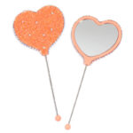 DIY Beaded Mirror – Pearl Heart Handle | Portable Makeup Mirror
