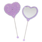 DIY Beaded Mirror – Pearl Heart Handle | Portable Makeup Mirror