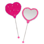 DIY Beaded Mirror – Pearl Heart Handle | Portable Makeup Mirror