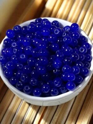 Gemstone Blue Glass Beads2