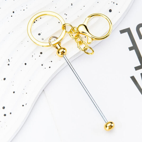 DIY Beaded Keychain – Handmade Metal Key Ring Gift