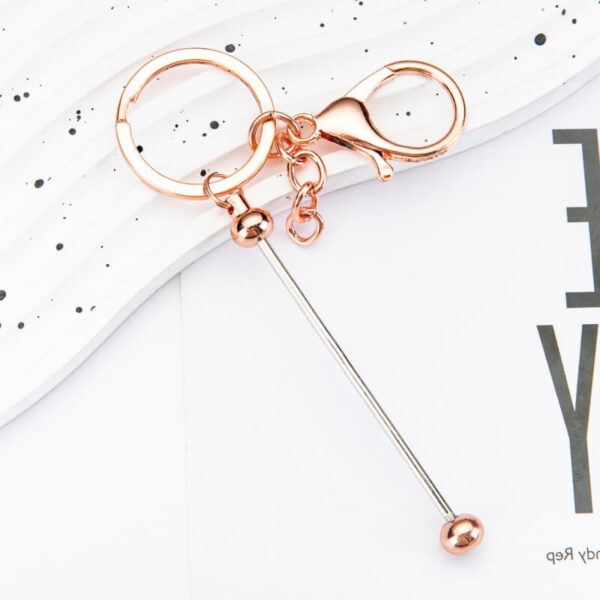 DIY Beaded Keychain – Handmade Metal Key Ring Gift