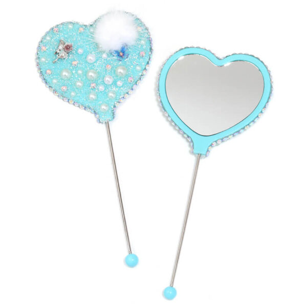 DIY Beaded Mirror – Pearl Heart Handle | Portable Makeup Mirror