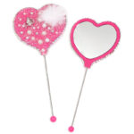 DIY Beaded Mirror – Pearl Heart Handle | Portable Makeup Mirror