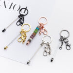 DIY Beaded Keychain – Handmade Metal Key Ring Gift