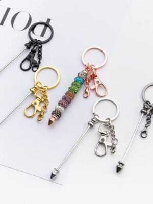DIY Beaded Keychain – Handmade Metal Key Ring Gift