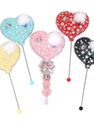 DIY Beaded Mirror – Pearl Heart Handle | Portable Makeup Mirror