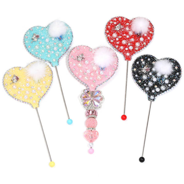 DIY Beaded Mirror – Pearl Heart Handle | Portable Makeup Mirror