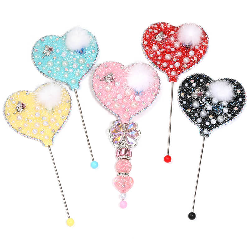 DIY Beaded Mirror – Pearl Heart Handle | Portable Makeup Mirror