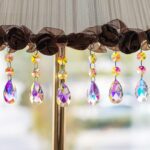 38mm AB Crystal Teardrop – Hanging Pendant with Octagon Beads