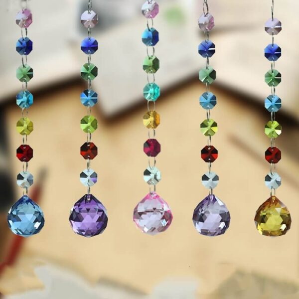 Colorful Crystal Pendants – Octagon & Ball Beads for DIY