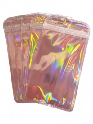 Rainbow Transparent PP Self-Sealing Jewelry Bag