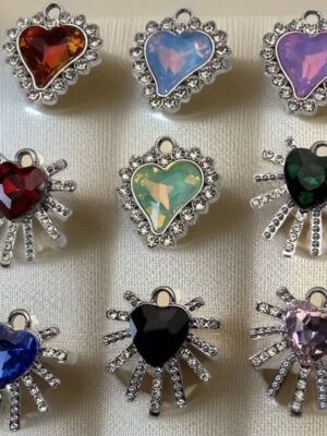 Hollow Mermaid Tail Pendant with Gemstone – DIY Alloy Charm