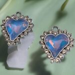 Hollow Mermaid Tail Pendant with Gemstone – DIY Alloy Charm