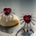 Hollow Mermaid Tail Pendant with Gemstone – DIY Alloy Charm