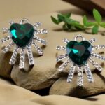 Hollow Mermaid Tail Pendant with Gemstone – DIY Alloy Charm
