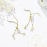 14K Gold-Plated Adjustable Pull Chain Bracelet for DIY Jewelry